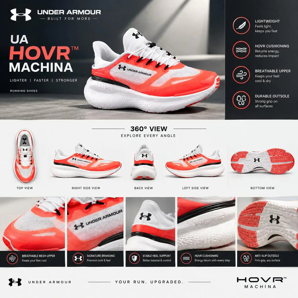 Under Armour Nova Slipspeed WHITE ORANGE