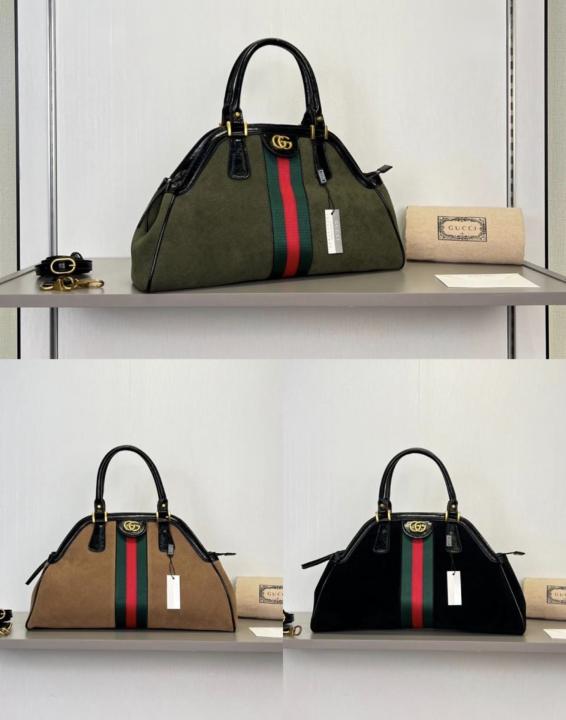 GUCC.I OPHIDIA BLACK RE(BELLE) TOP HNADLE PREMIUM BAG WITH DUST BAG