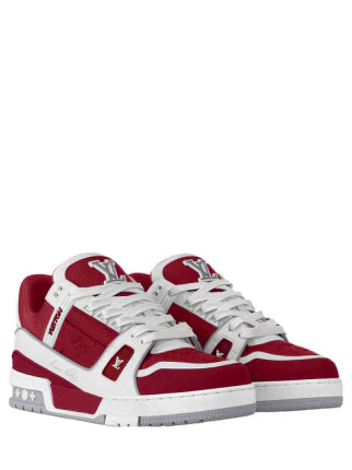 LOUISs VUITTONn TRAINER SIGNATURE RED WHITE