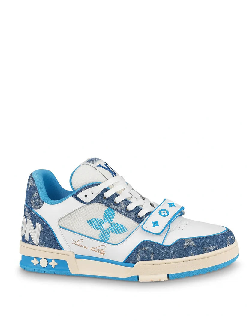 Louiss Vuittonn Trainer Strip Blue