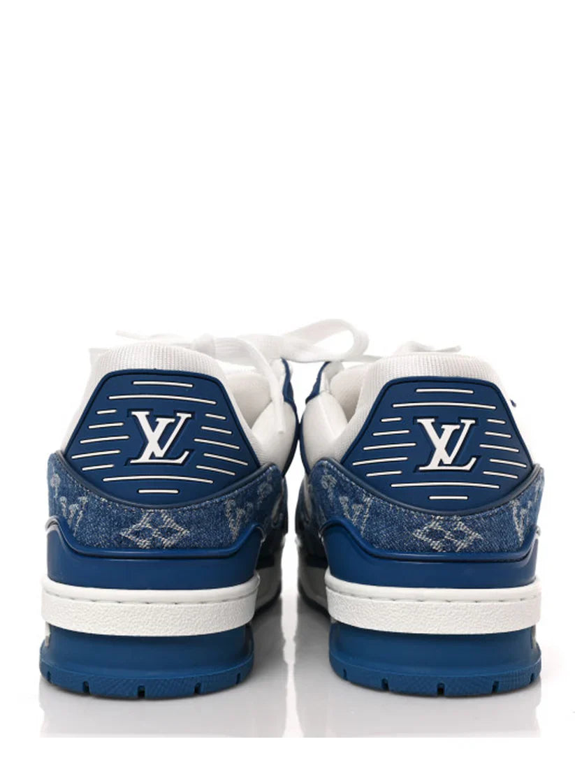 loui. vuitton trainer white blue