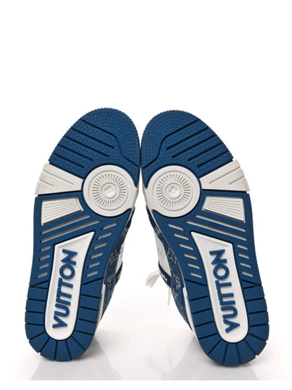 loui. vuitton trainer white blue