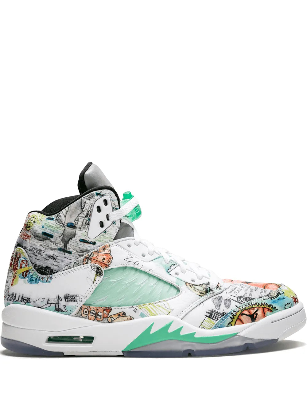 Nikee Jordan Retro 5 Wings Glow in Dark Reflective Basketball Sneakers