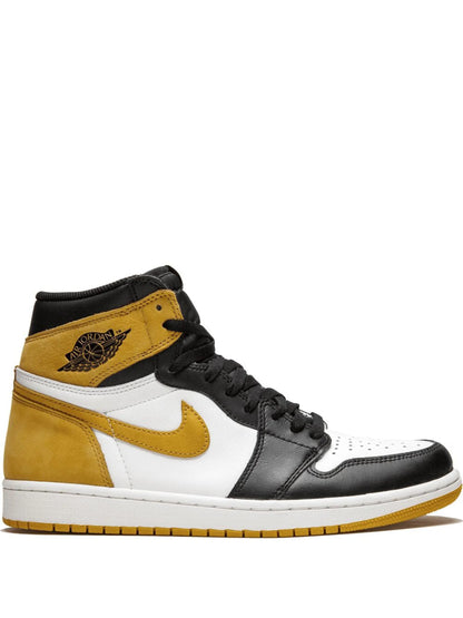 Nikee Air Jordan 1 High Retro OG Yellow Ocher Black Semi Ua