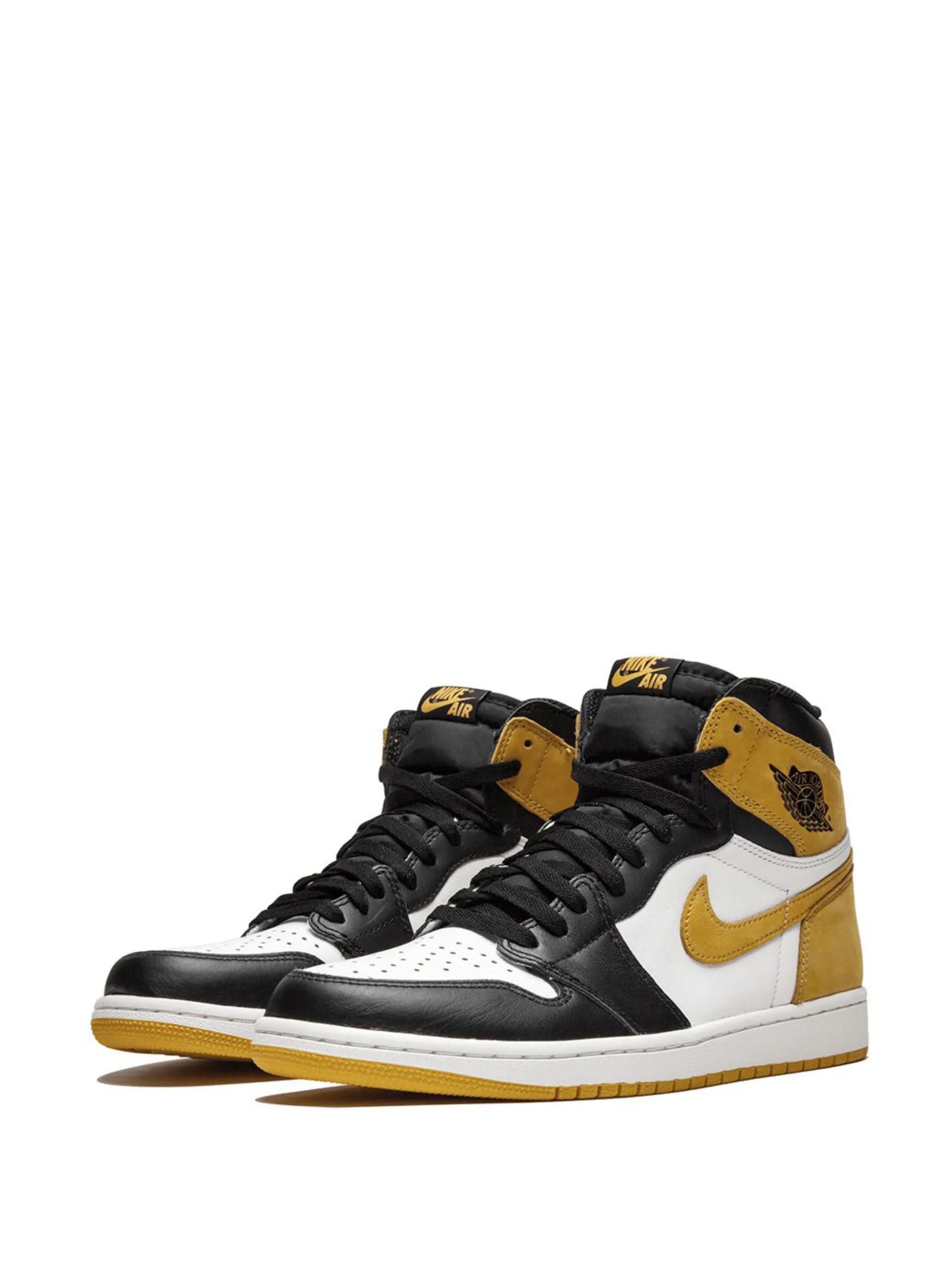 Nikee Air Jordan 1 High Retro OG Yellow Ocher Black Semi Ua