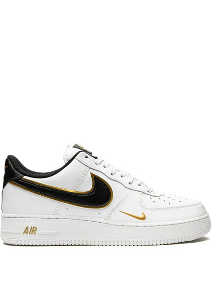 Nikee Airforce 1 Low 07 LV8 Double Swoosh White Metallic Gold