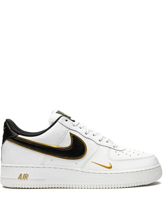 Nikee Airforce 1 Low 07 LV8 Double Swoosh White Metallic Gold