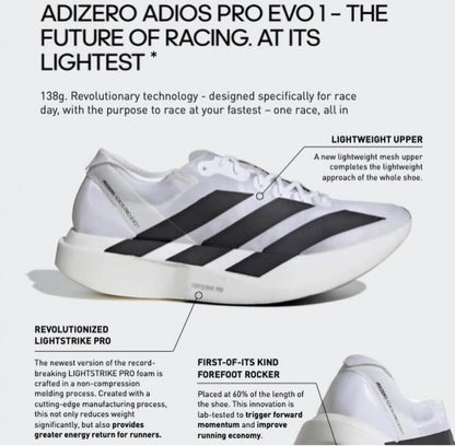 Adidas ADIZERO EVO SL CORE BLACK WHITE