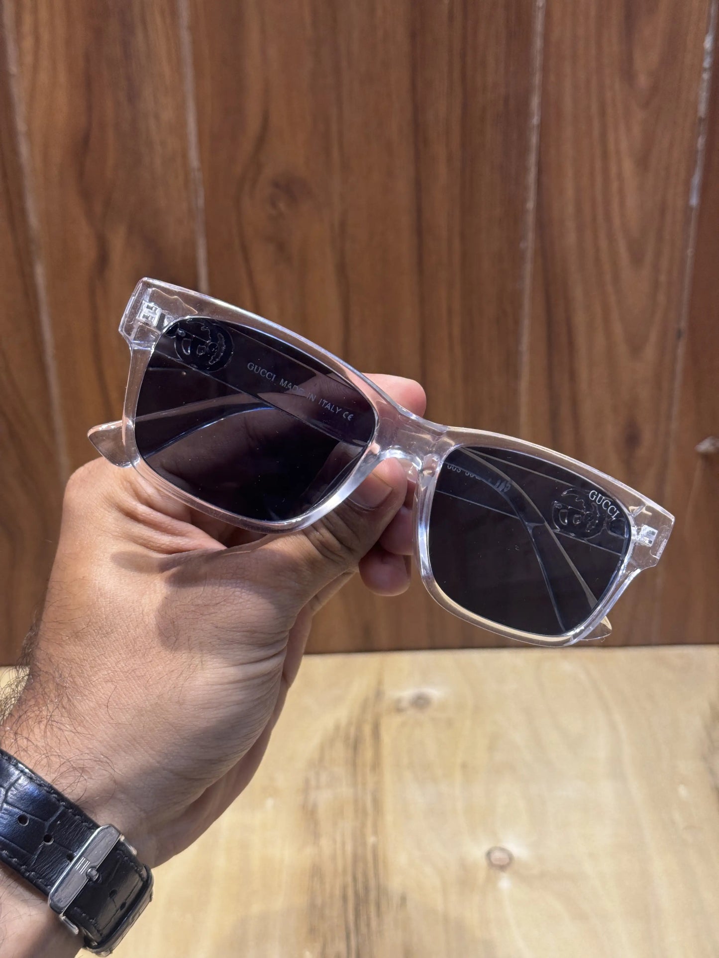 GuCci Ice Black Logo Premium Shades 010