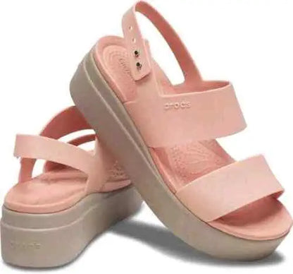 CROCS Brooklyn Womens Wedge Sandals PINK (FIX)