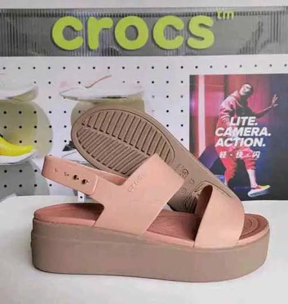 CROCS Brooklyn Womens Wedge Sandals PINK (FIX)