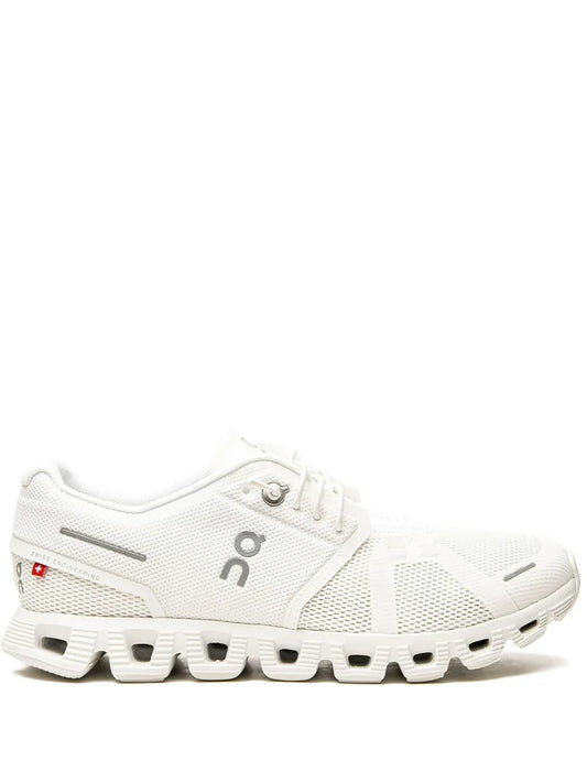 On Cloud Running 5 All White Shoes