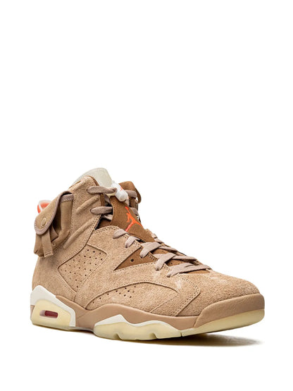Jordan Retro 6 British Khakhi Semi Ua Quality Suede Quality with Dust Bag