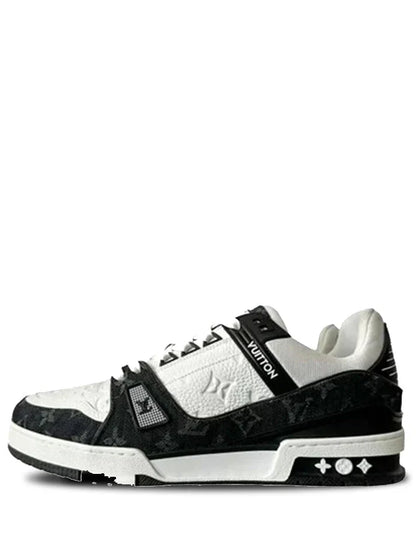 Louiss Vuitton LV Trainer White Black 896