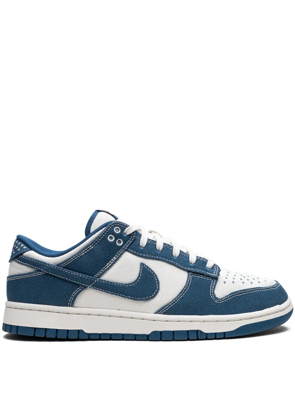 Nik ee dunk low shashiko industrial blue sneakers