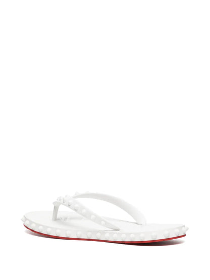 Chrisstian Loubouutin Loubi Flip White
