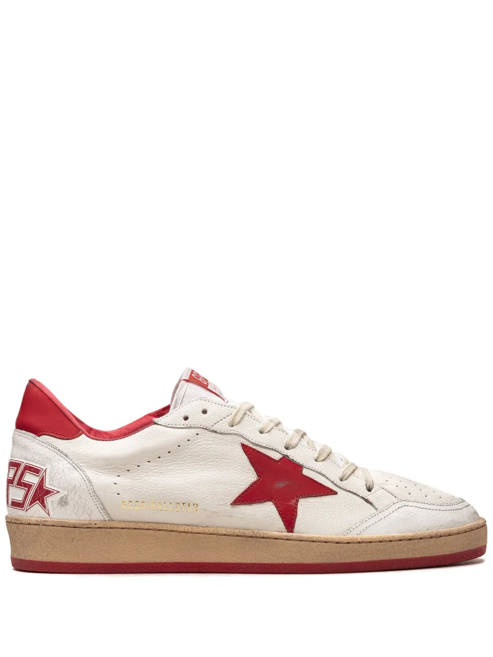 Golden Goose Ball-Star Low White Red