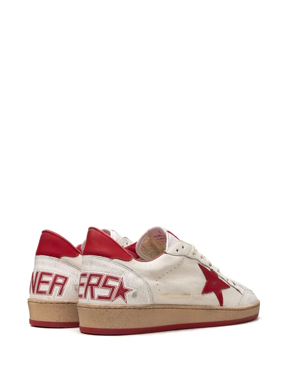 GOLDEN GOOSE BALL STAR LOW WHITE RED