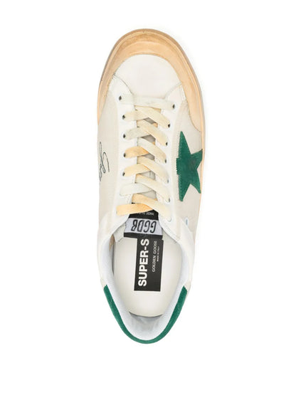 GOLDEN GOOSE BALLSTAR WHITE GREEN