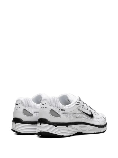 nikee P-6000 in White Black Metallic Silver