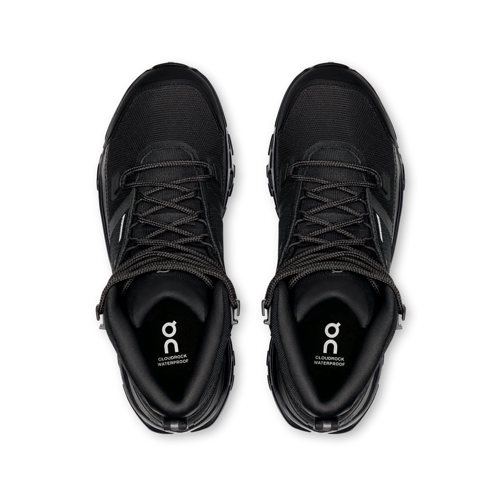 On Cloudrock Mid Waterproof Black Black (Women'S)