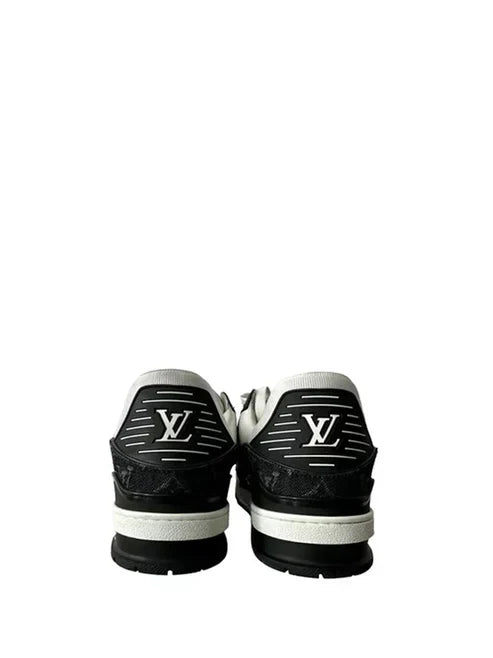 LOUISS VUITTONN TRAINERS MONOGRAM DENIM WHITE BLACK