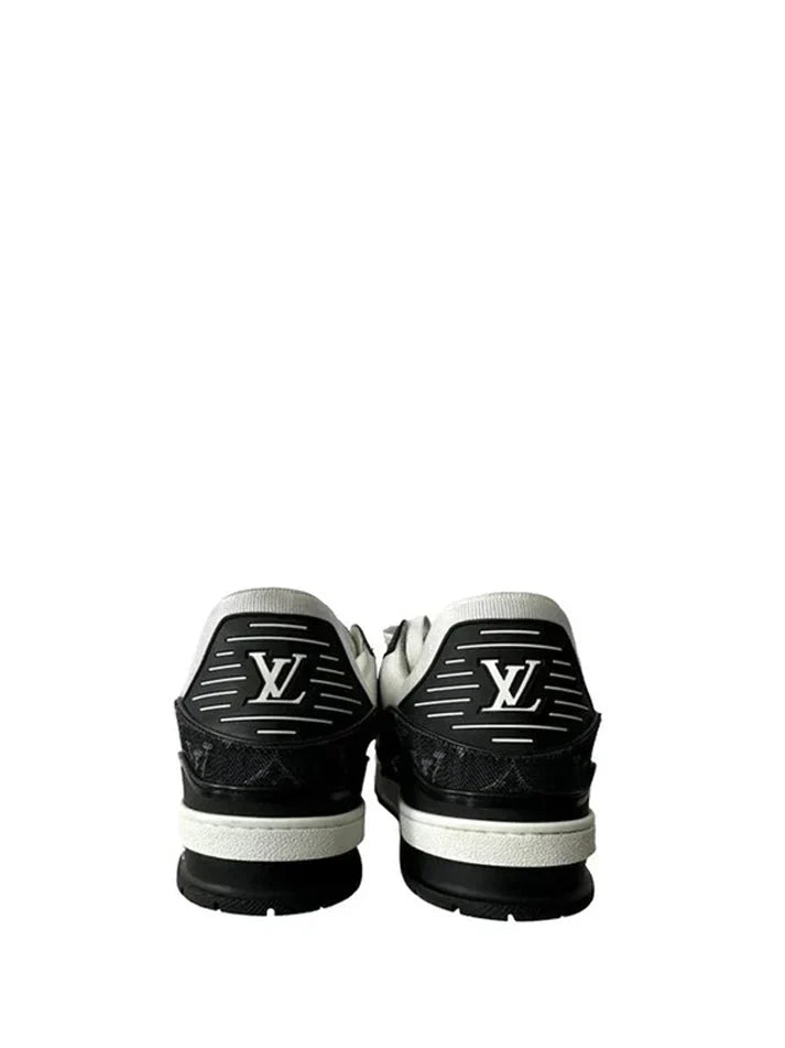 Louis Vuittton LV Trainer Monogram White Black Denim With Accessories