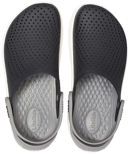 crocss literide black whit