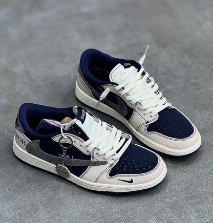 Nike Air Jordan 1 Low Dior X Travis Scott Navy Blue