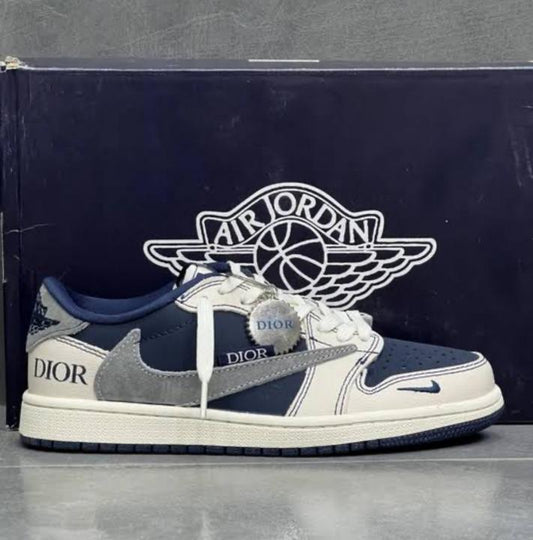 Nike Air Jordan 1 Low Dior X Travis Scott Navy Blue