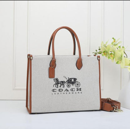 COACH BROWN HORSE CARRIAGE ACE TOTE 35 PREMIUM