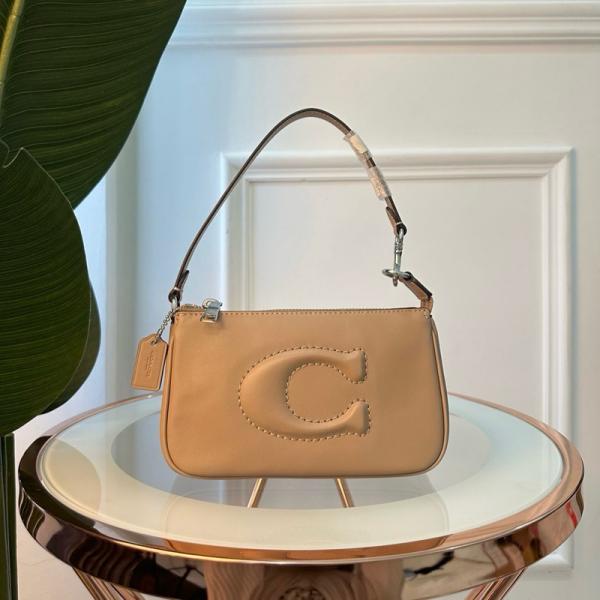 Sale COACH TERI NOLITA SHOULDER BEIGE BAG SMOOTH LEATHER