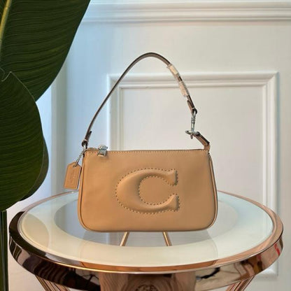 Sale COACH TERI NOLITA SHOULDER BEIGE BAG SMOOTH LEATHER
