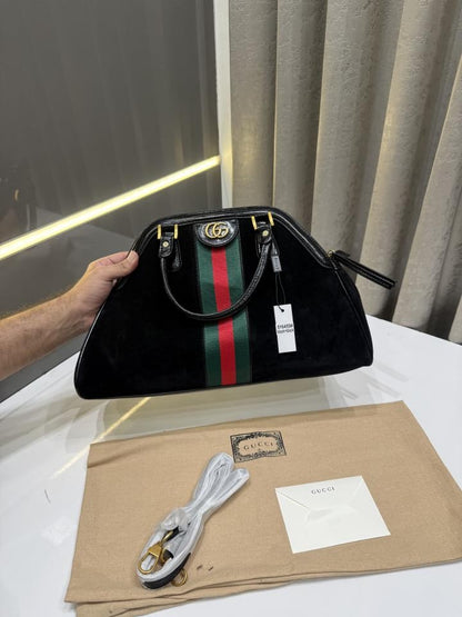 GUCC.I OPHIDIA BLACK RE(BELLE) TOP HNADLE PREMIUM BAG WITH DUST BAG