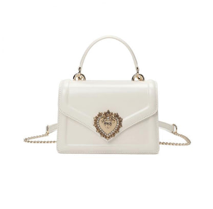 DOLC.E & GABBANA WHITE DEVOTION PREMIUM HAND BAG HEART PLAQUE WITH OG BOX PACKING