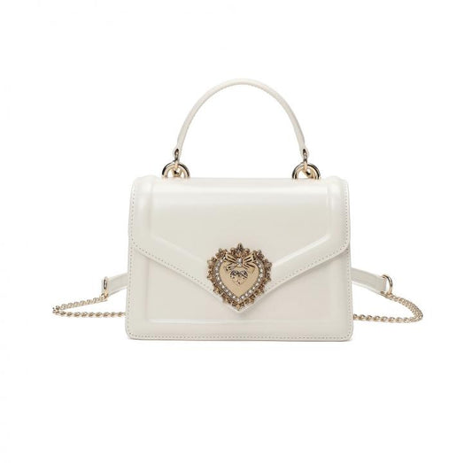 DOLC.E & GABBANA WHITE DEVOTION PREMIUM HAND BAG HEART PLAQUE WITH OG BOX PACKING