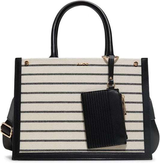 ALD.O WHITEBLACK TRIM PREMIUM HAND BAG WITH EXTRA POUCH & OG BOX PACKING