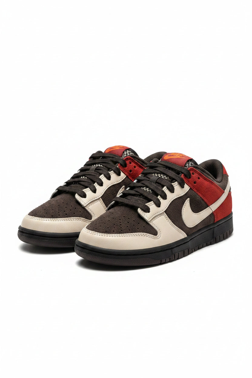 Nikkee Dunk Low Red Panda Brown Suede