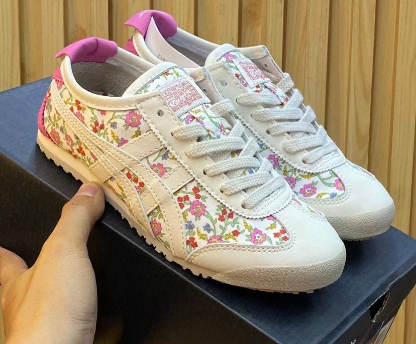 Onitsuka Tiger Mexico 66 Cream Pink Floral