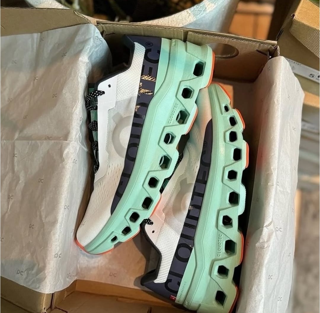 On CloudMonster Undyed White Creek Running Shoes