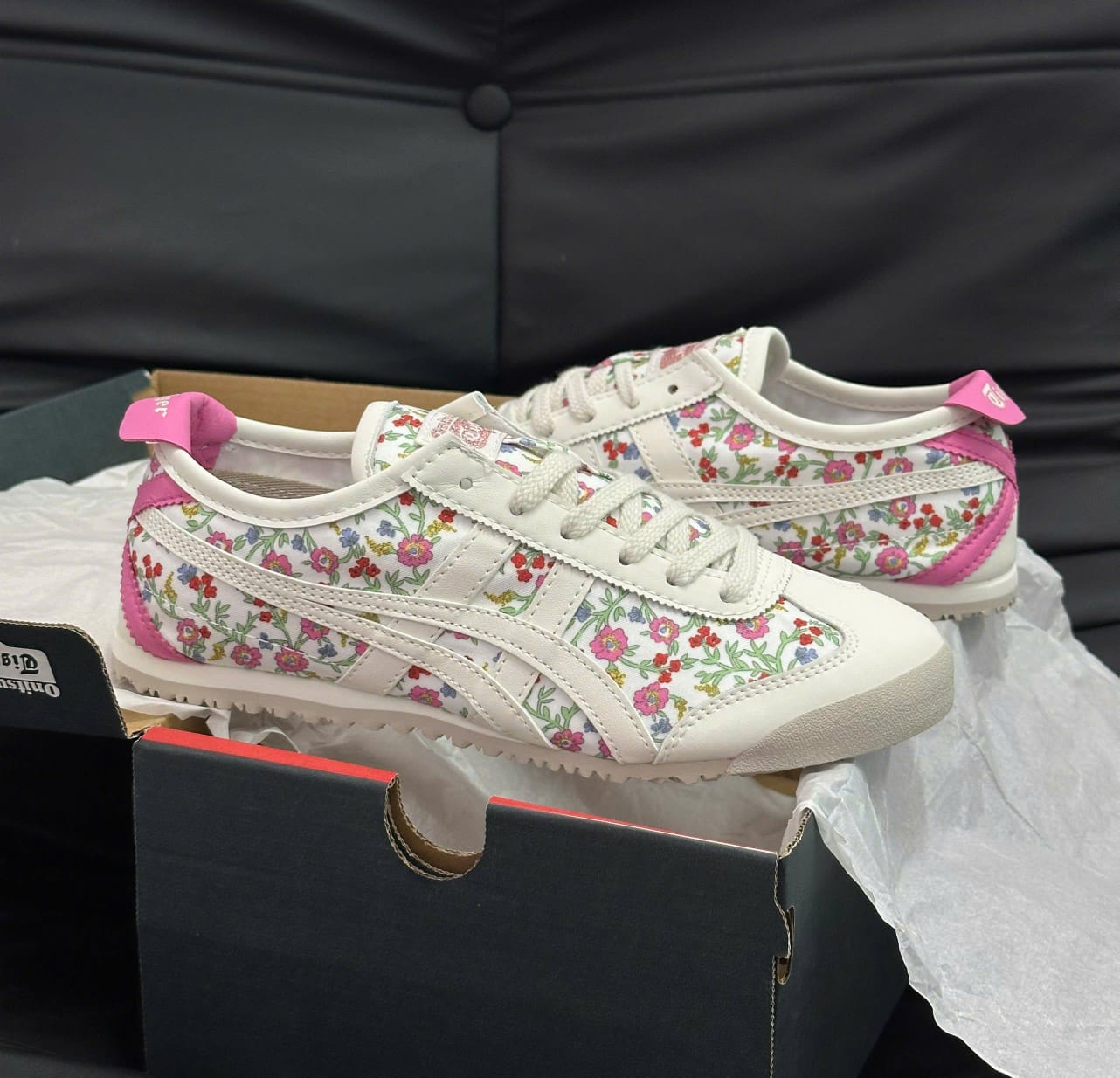 Onitsuka Tiger Mexico 66 Cream Pink Floral
