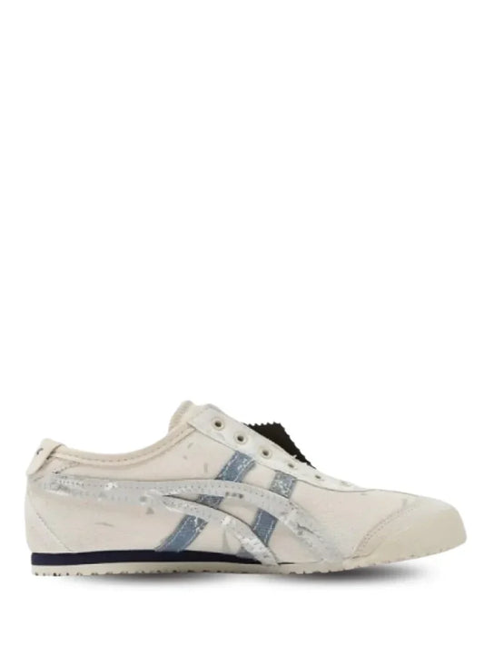 Onitsuk_a tiger panda prank white silver slip on