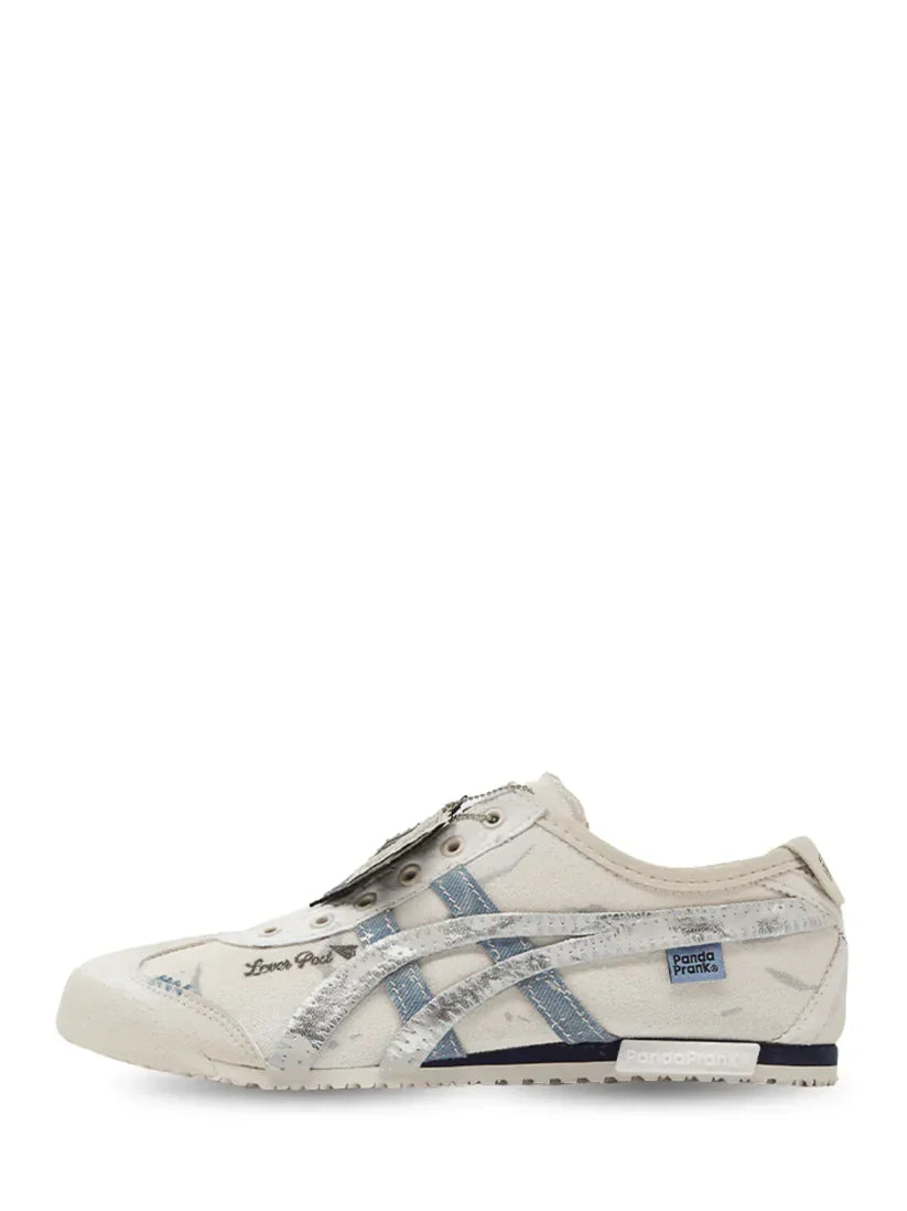 Onitsuk_a tiger panda prank white silver slip on