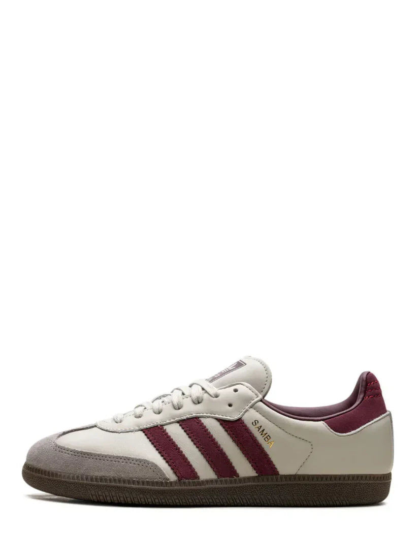 Adida_ss Samba OG Men s Wonder White Maroon ( Sale )