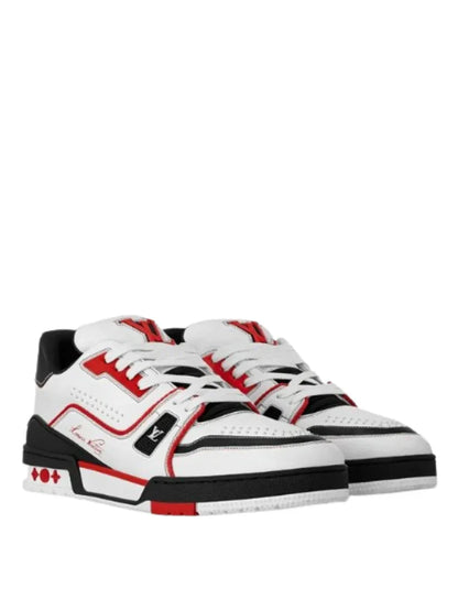 Louiss Vuittonn Lv Trainer White Red Black