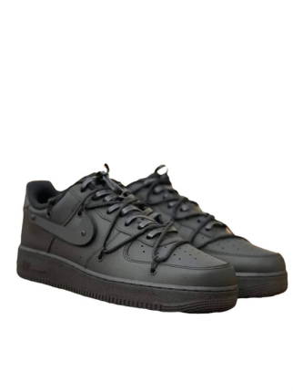 Custom Airforce 1 Black Leather Rope