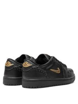 Nikee Air Jordan Retro 1 Make Black Metallic Gold 135