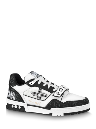 louiss vuittonn Trainer Stripe BLACK WHITE