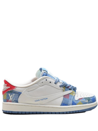 Nik.e Air Jordan 1 Low X Travis Scott X Loui s Vuitto.n Custom