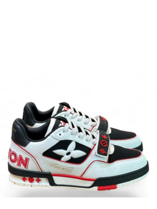 Louiss Vuittionn Trainer Strap Black Red